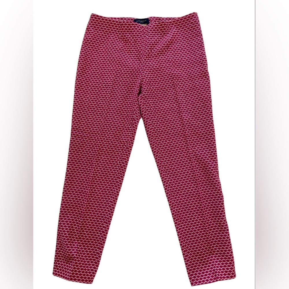 Piazza Sempione Audrey Geometric Pattern Slim Crop Pants stretch slim fit, size